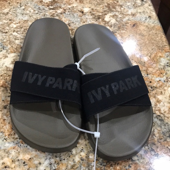 IVY PARK Shoes | Ivy Park New Slipper Slides New Black | Poshmark